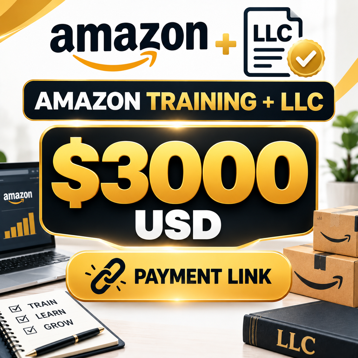 Amazon Live Training + LLC Registration Service – $3,000 USD