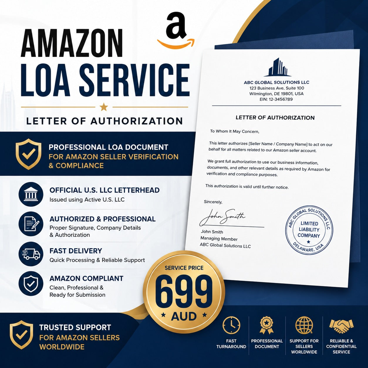 Amazon LOA Service – Professional Letter of Authorization for Seller Account Verification & Compliance